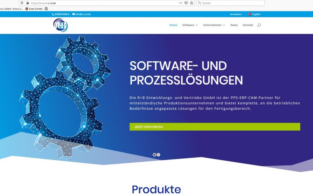 R+B Softwarelösungen: Webseite mit neuem Look