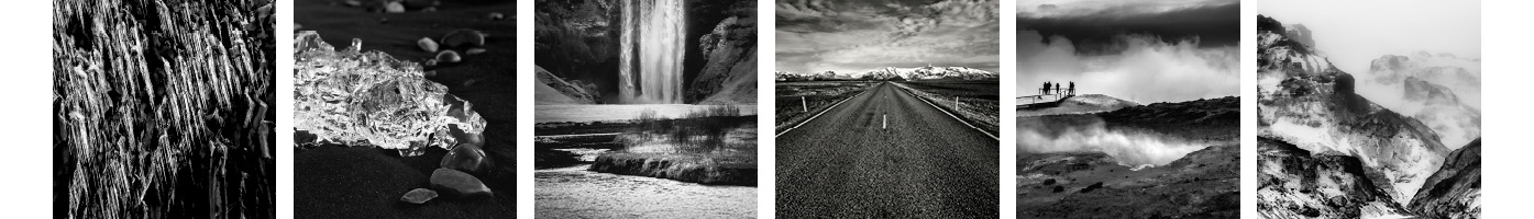 fotoausstellung Island im Winter - schwarz-weiß-Kollektion.