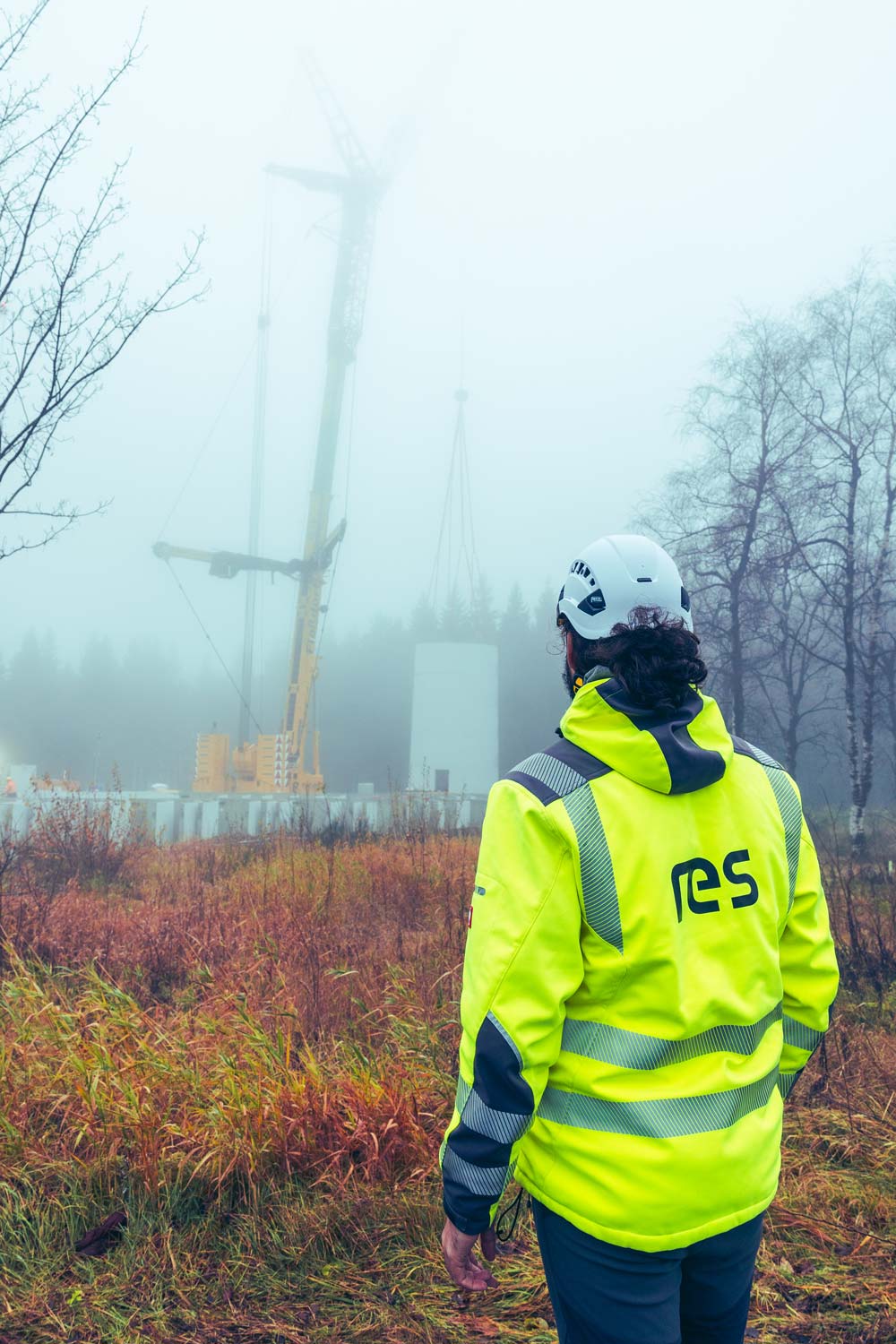 Baustellenfotografie für RES: Fotografische Begleitung zum Bau eines Windparks in der Eifel.