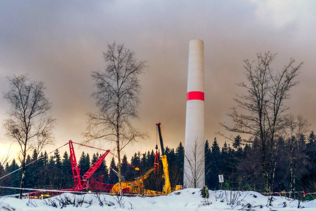 Baustellenfotografie für RES: Fotografische Begleitung zum Bau eines Windparks in der Eifel.