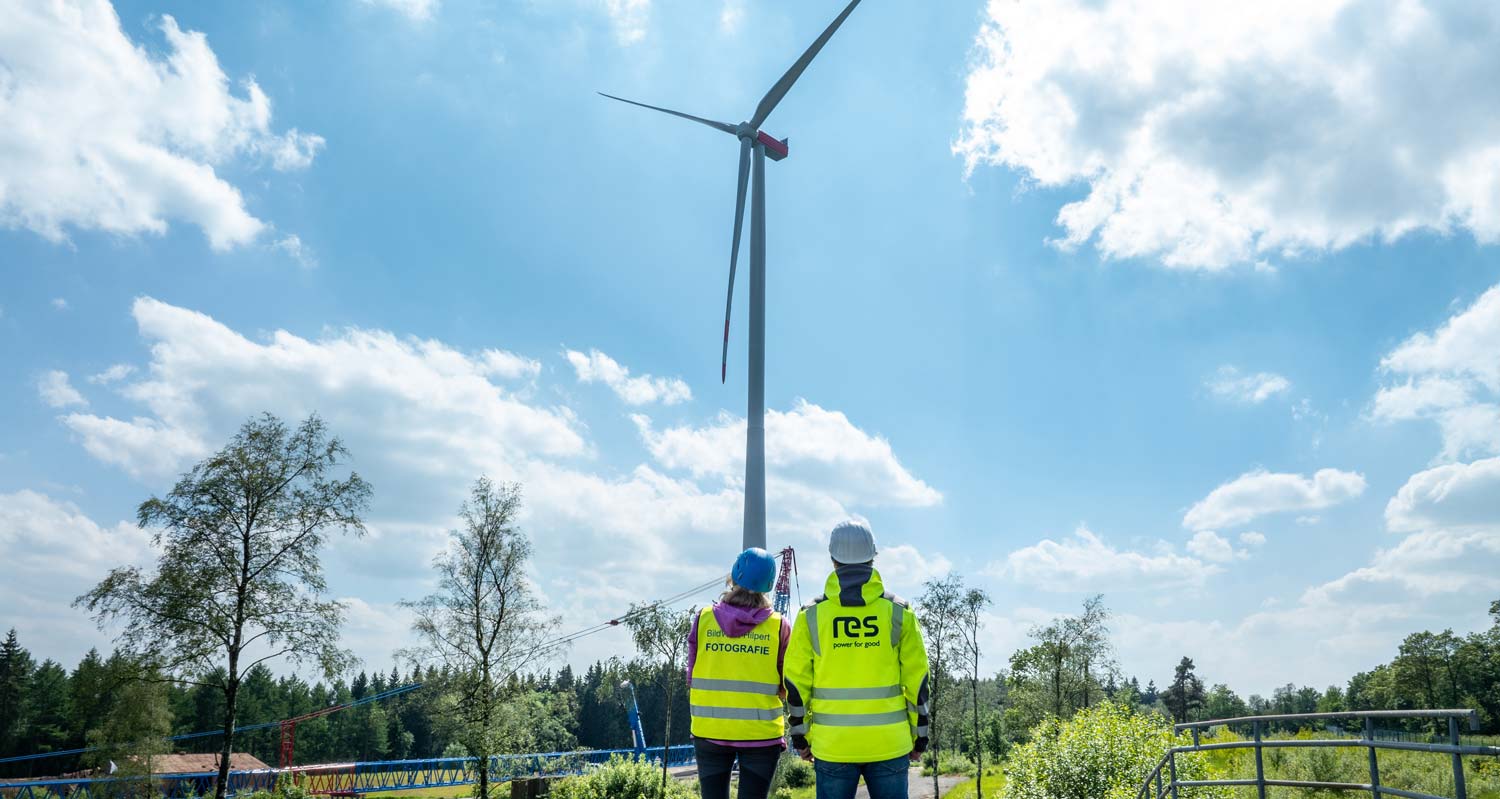 Fotografie zum Bau eines Windparks in der Eifel für RES Group